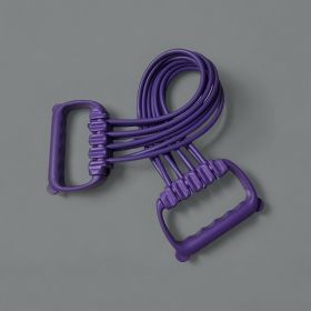 Womens Adjustable Shoulder- And Back-Open Foot-Operated Resistance Trainer (Option: Purple-Handheld)