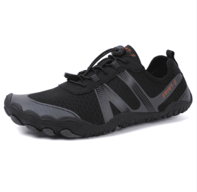 Couples fitness sneakers outdoor beach swimming shoes anti-slip wear-resistant men's and women's running shoes yoga shoes professional upstream s (Color: Black, size: 37)